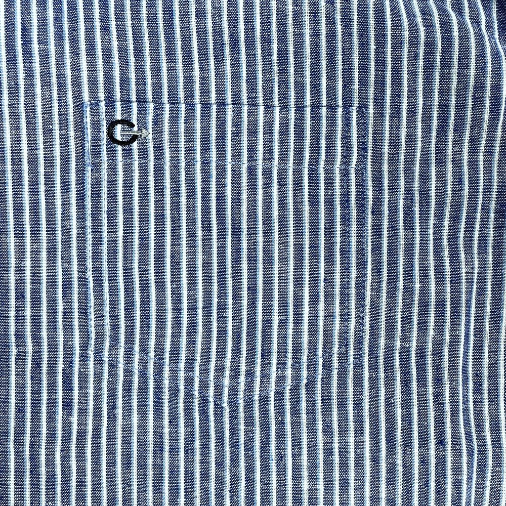 Short Sleeve Stripe Shirt Indigo