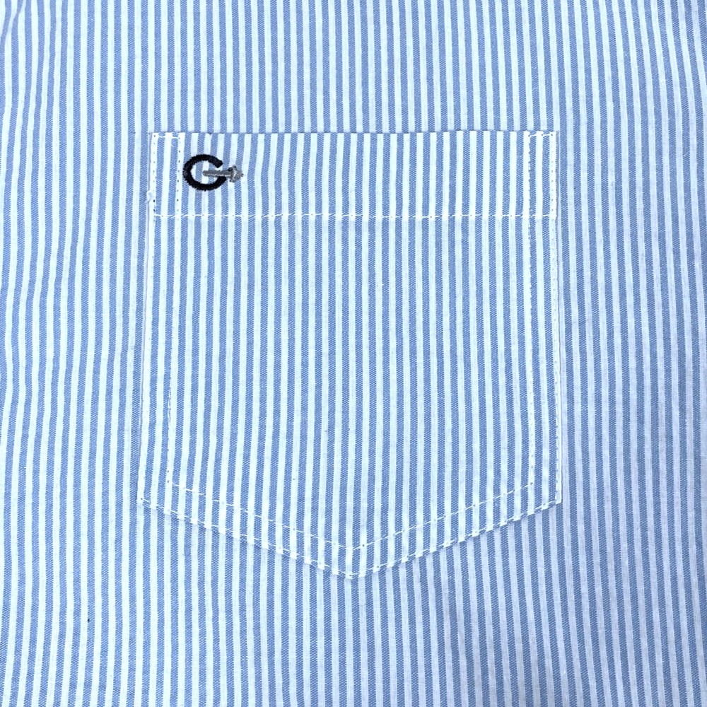 Short Sleeve Stripe Shirt Sky
