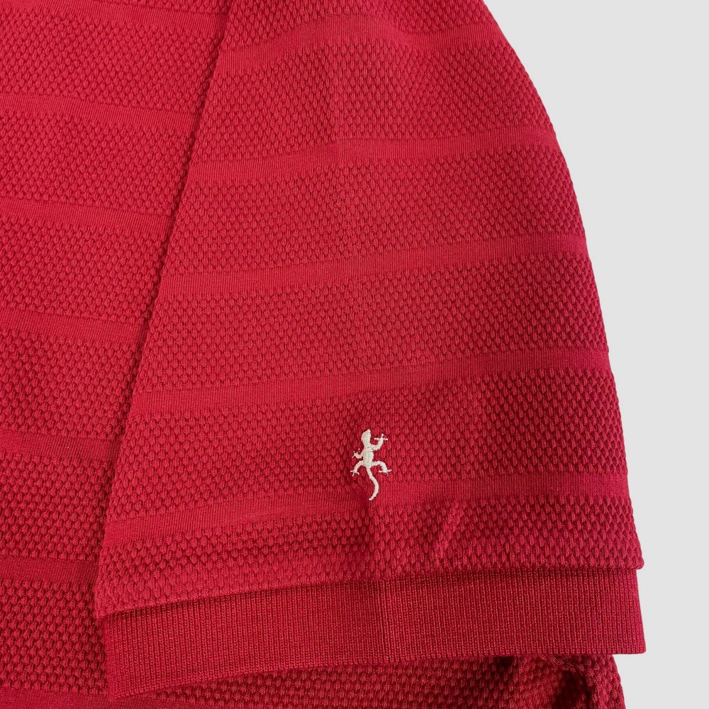 Bubble Stripe Polo Red