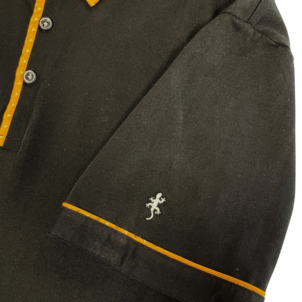 Printed Collar Polo Black