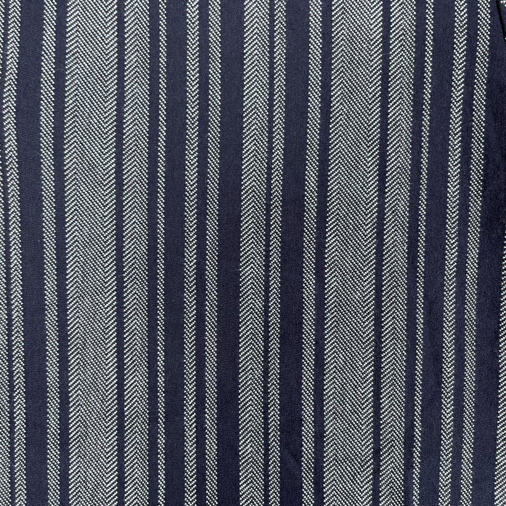 Two Colour Herringbone Jacquard Polo Navy