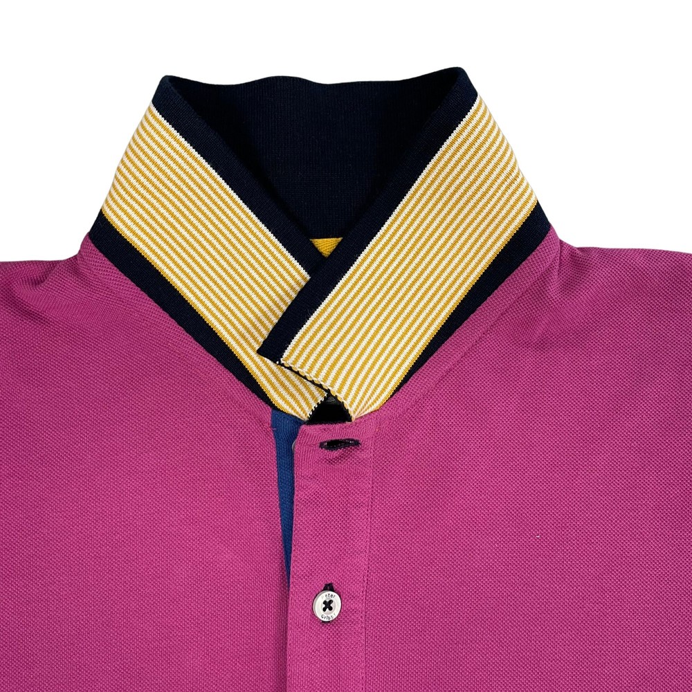 Short Sleeve Plain Pique Polo Shirt Raspberry