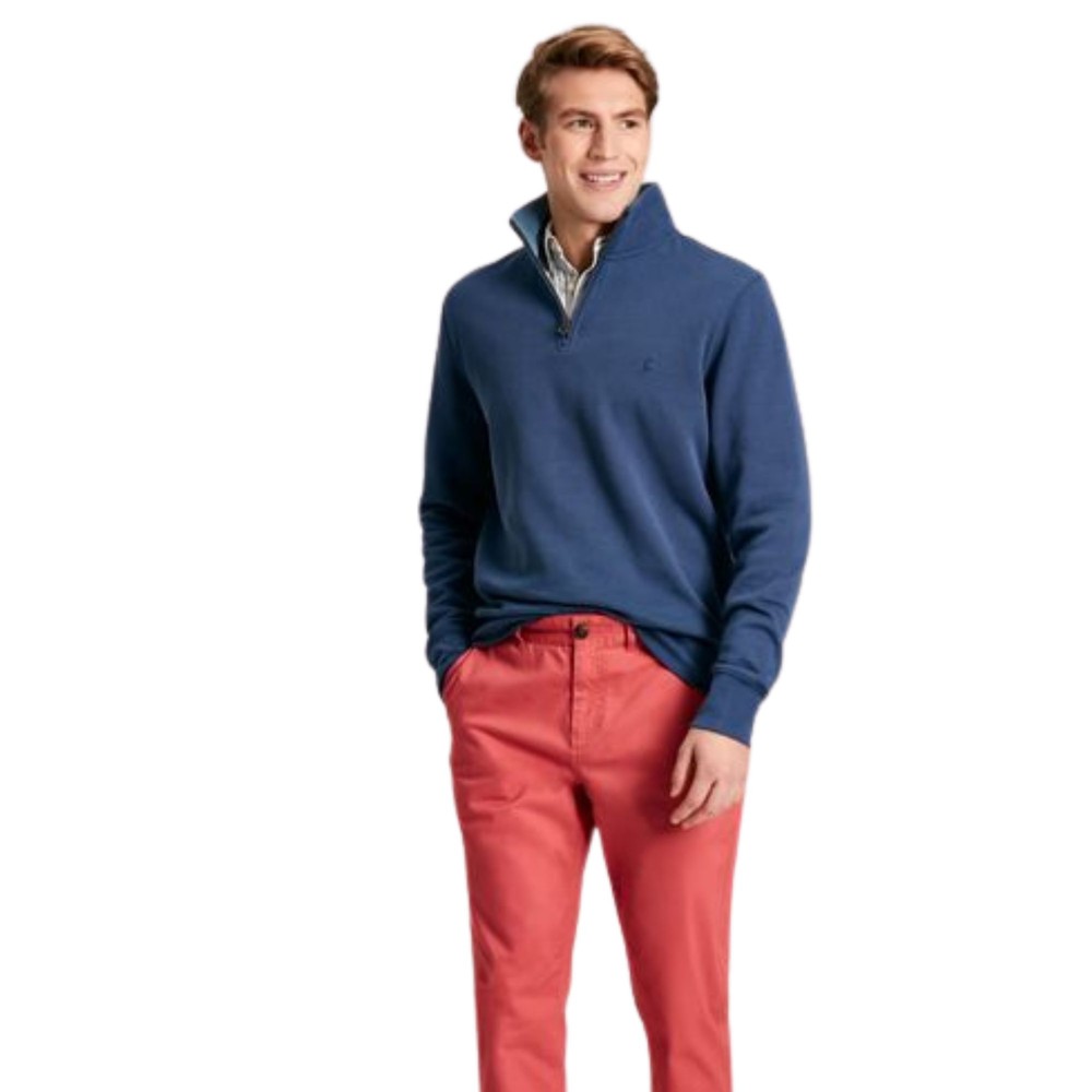 Mens Alistar Quarter Zip Jumper Ink Blue