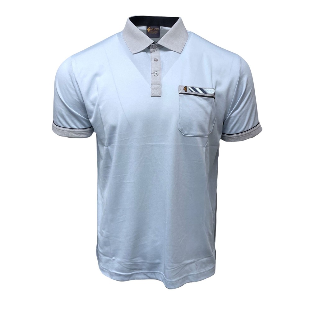 Short Sleeve Plated Polo Shirt Skylight