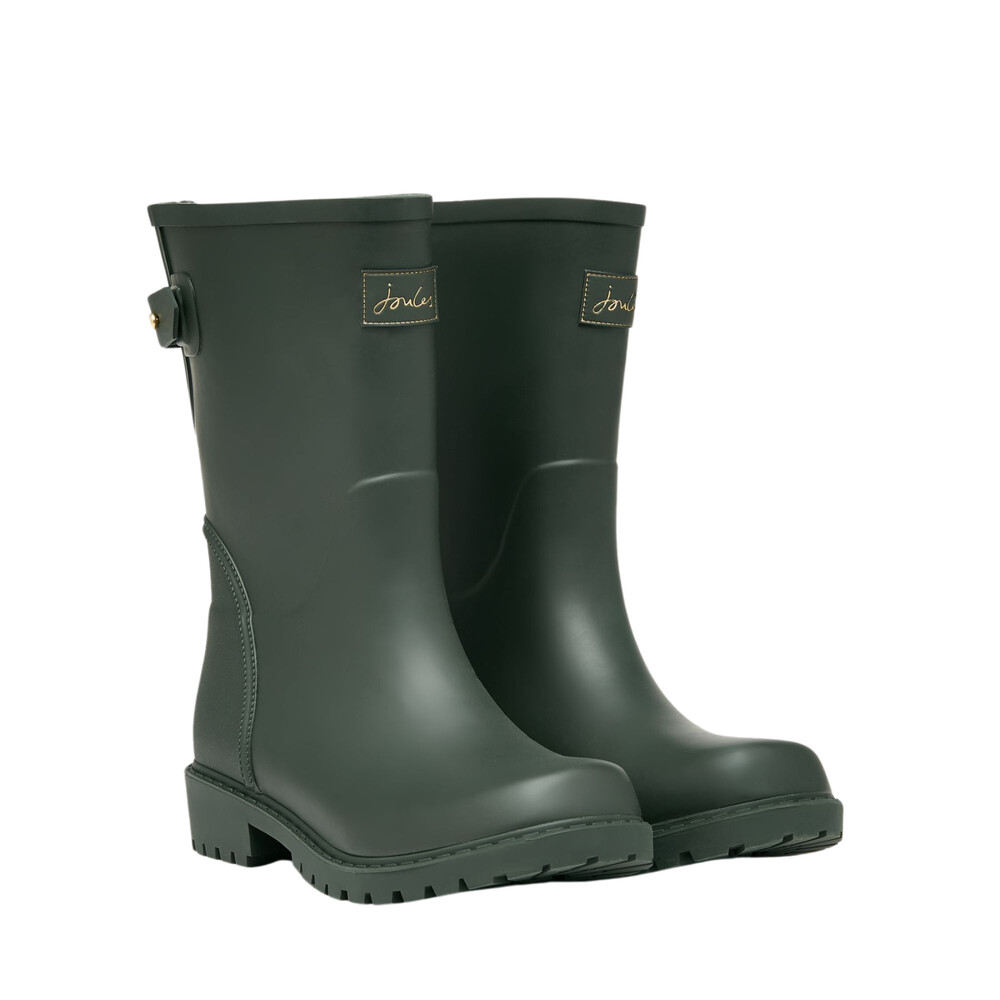 Joules Womens Wistow Green Adjustable Mid Calf Wellies Green