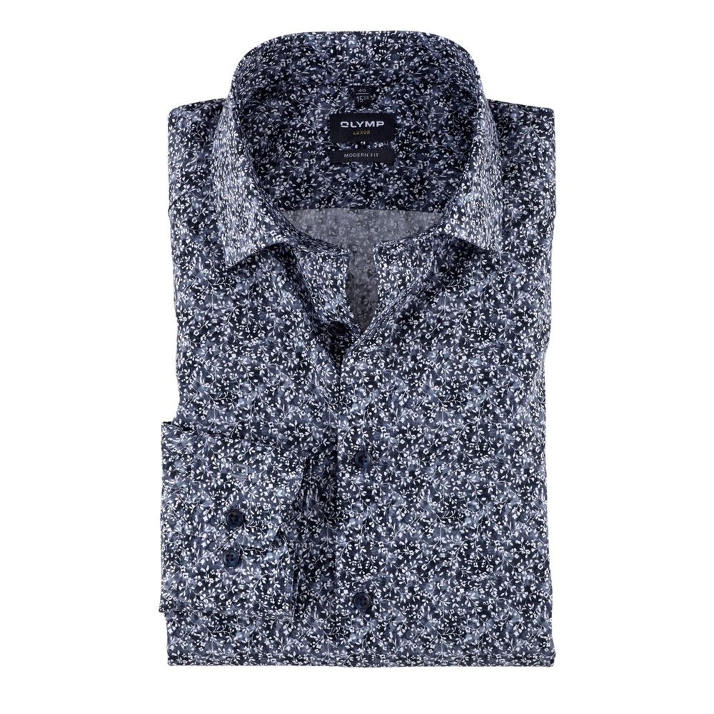 Luxor Floral Marine Business Shirt Marine