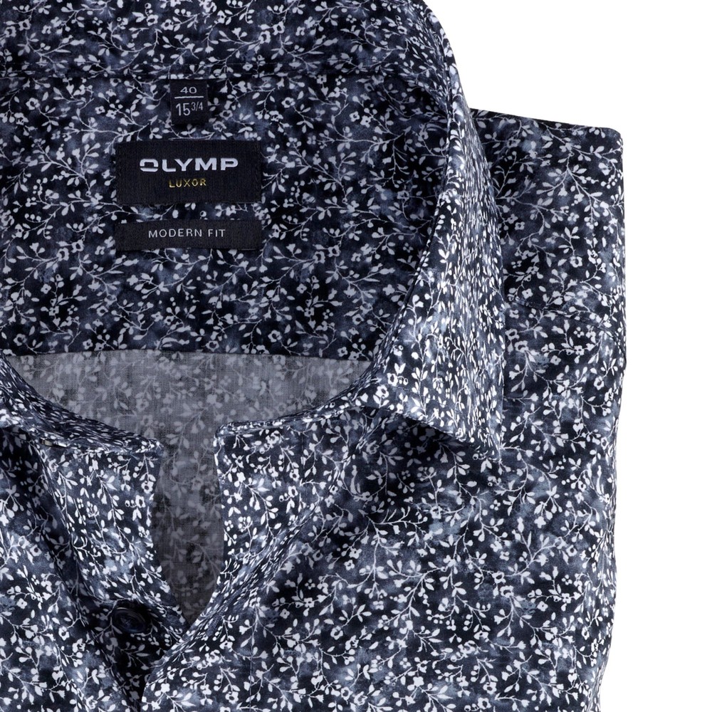 Luxor Floral Marine Business Shirt Marine