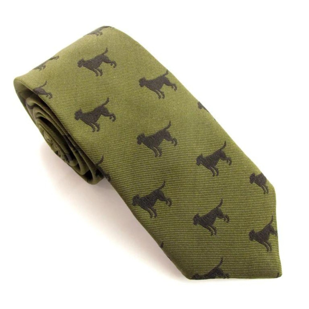 Labrador Green Country Silk Tie by Green Labrador