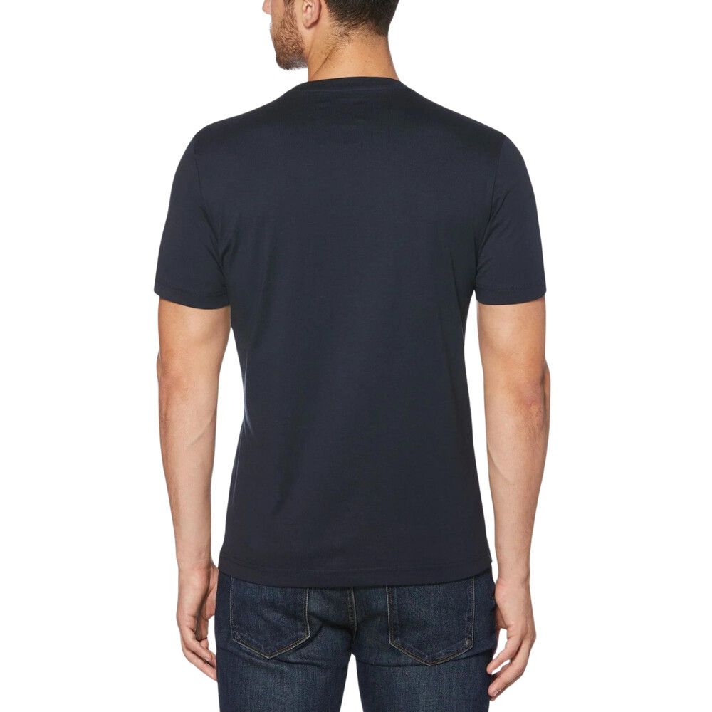 Penguin Pin Point Embroidered Logo Organic Cotton T-shirt Dark Sapphire