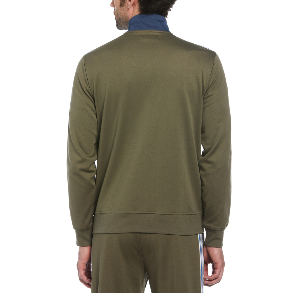 Penguin Chevron Double Knit Tracksuit Top Dusty Olive