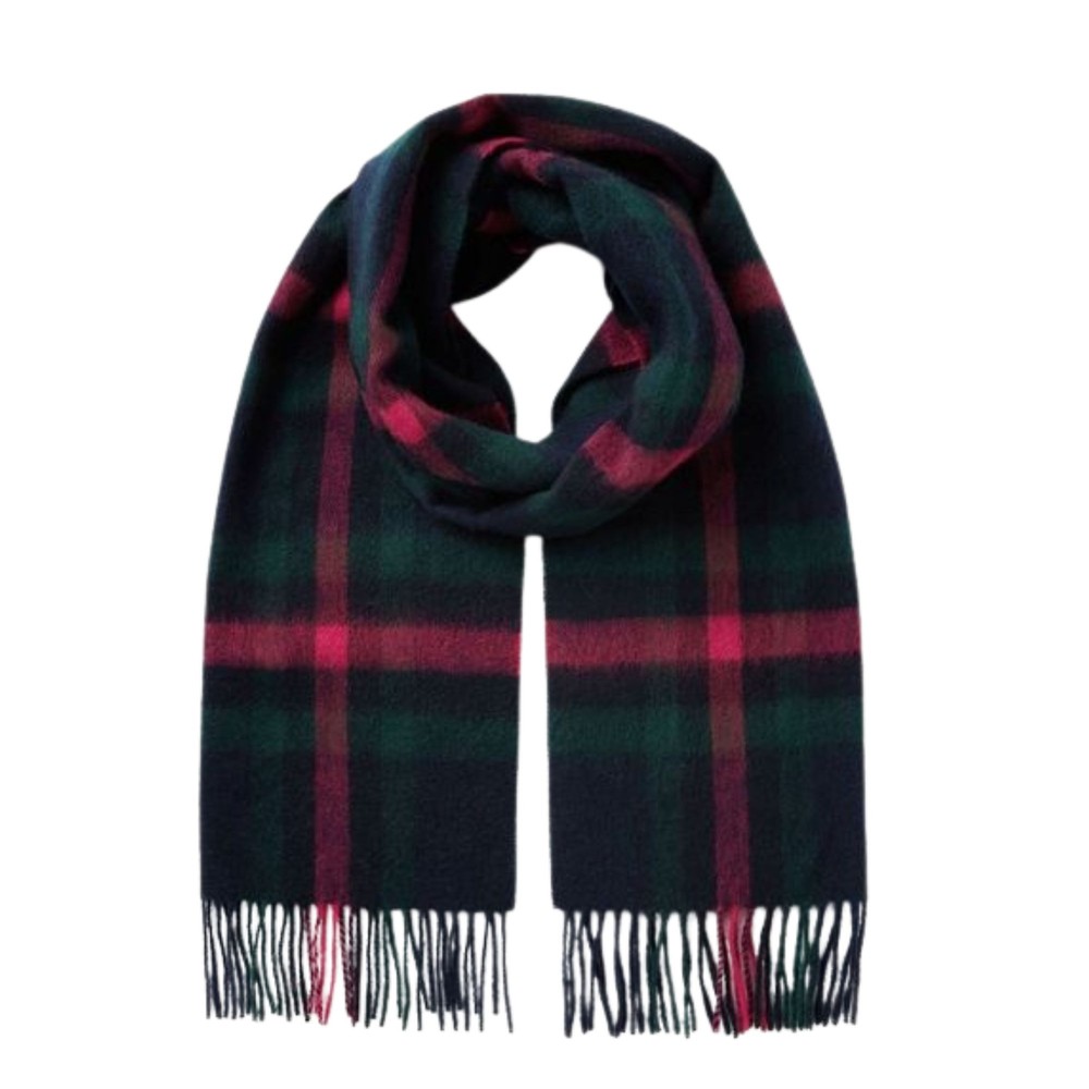 Womens Langtree Navy Pink Check Scarf Navy Pink Check