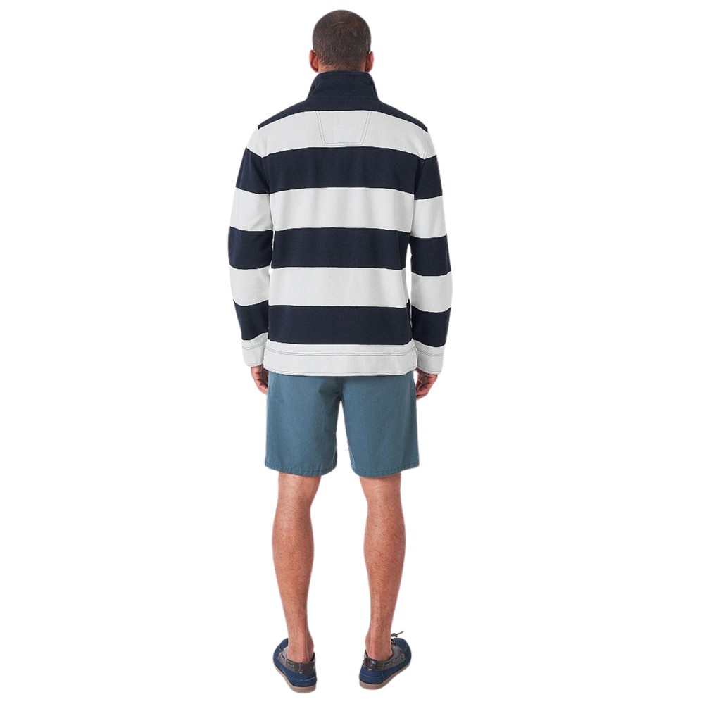 Padstow Pique Sweatshirt Navy White