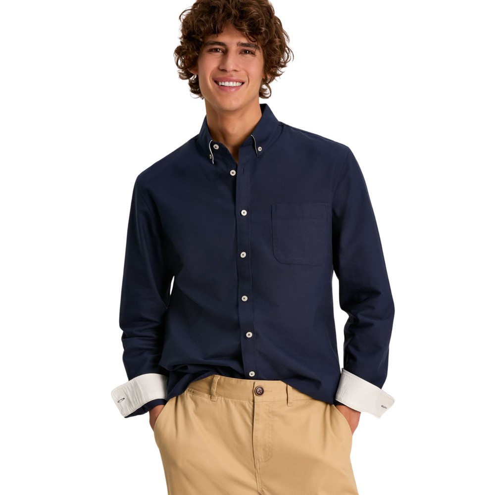 Mens Oxford Navy Classic Fit Shirt Navy
