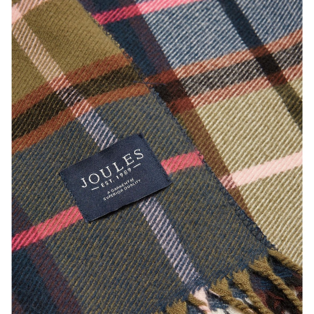 Womens Langtree Green Pink Check Scarf Green Pink Check