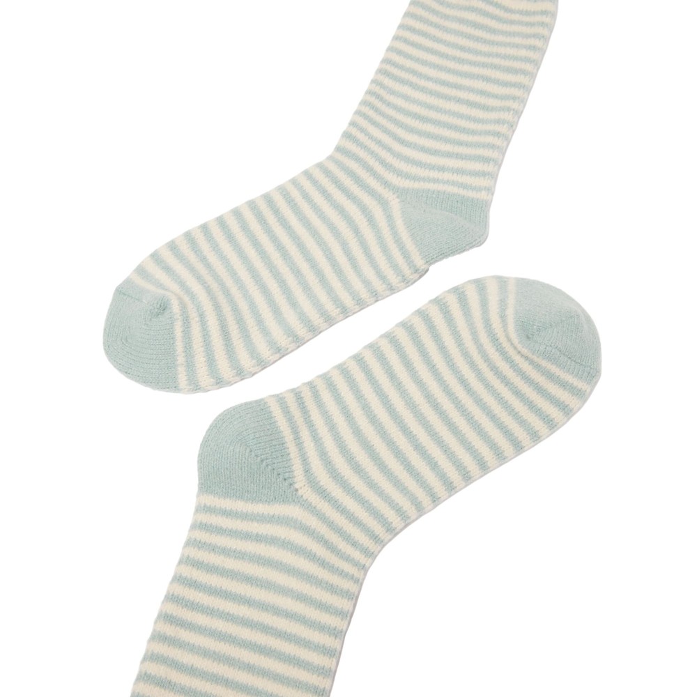 Womens Toasty Stripe Socks Blue