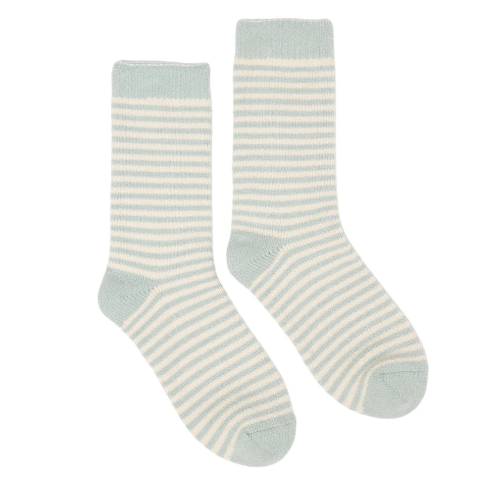 Womens Toasty Stripe Socks Blue