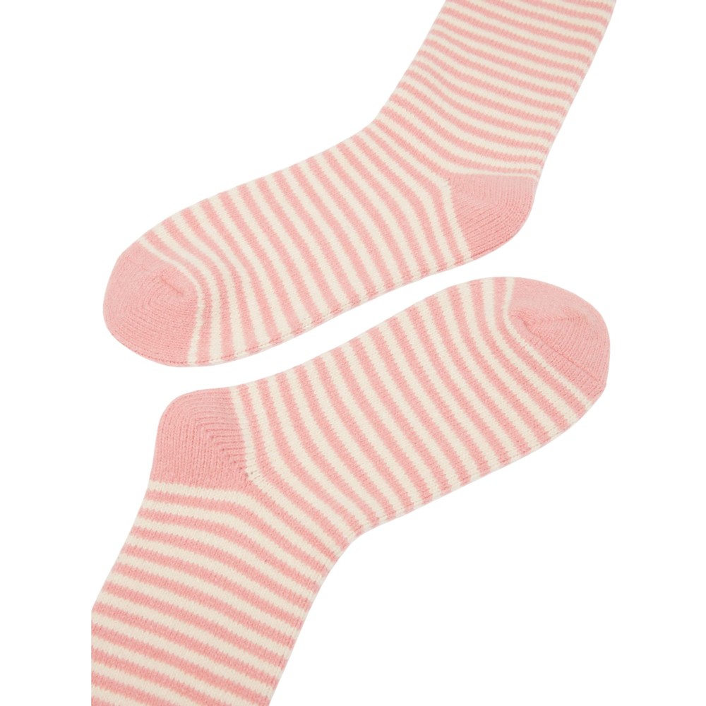 Womens Toasty Stripe Socks Pink