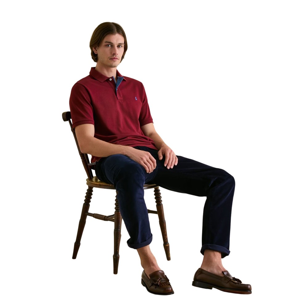 Mens Woody Port Pique Polo Shirt Port