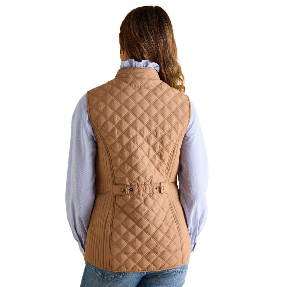 Womens Minx Brown Diamond Quilted Gilet Brown