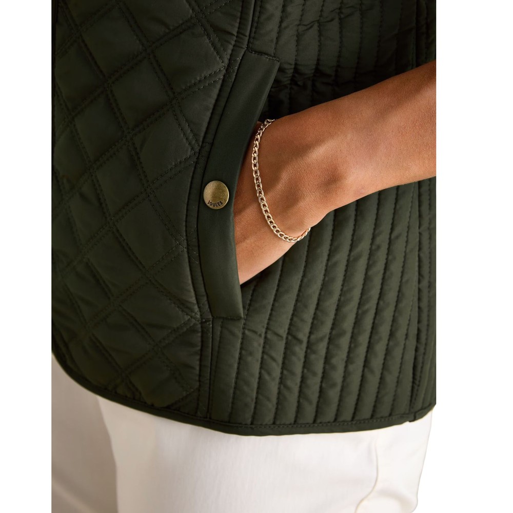 Womens Minx Rosmary Green Diamond Quilted Gilet Rosemary Green