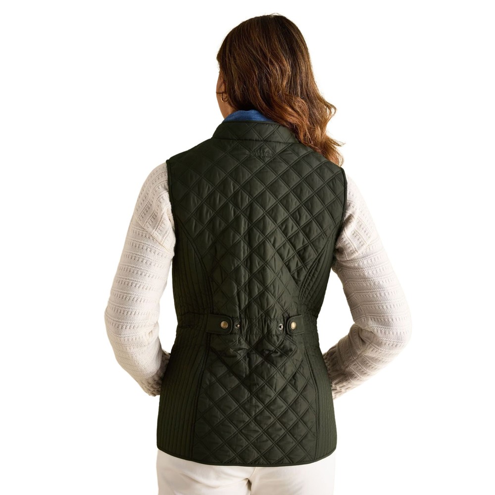 Womens Minx Rosmary Green Diamond Quilted Gilet Rosemary Green