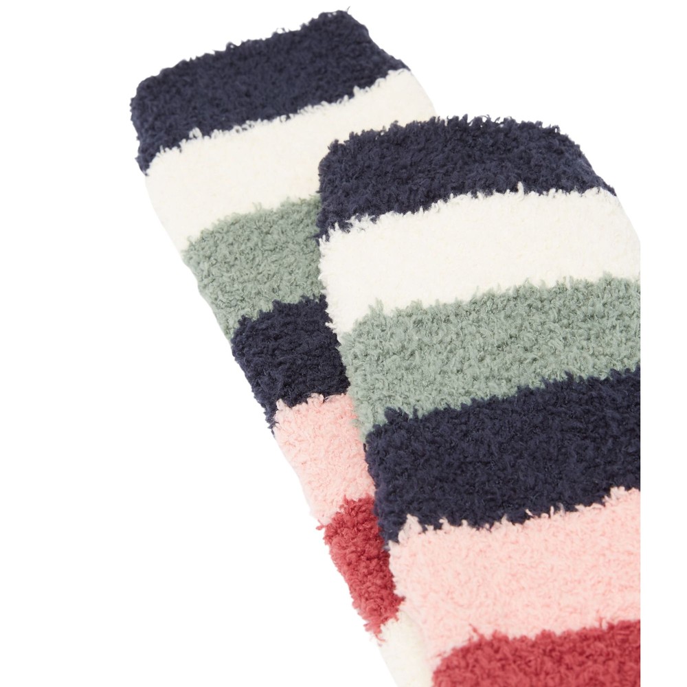 Womens Country Stripe Fluffy Socks Country Stripe