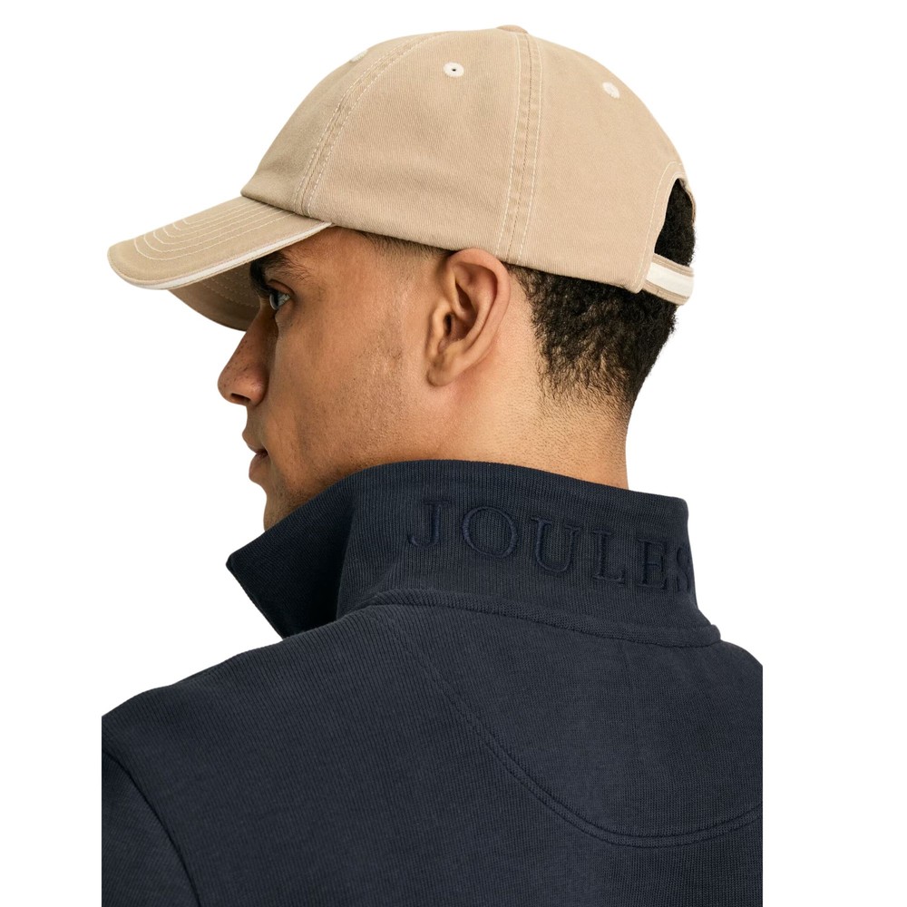 Mens Alistar Navy Quarter Zip Cotton Sweatshirt Navy