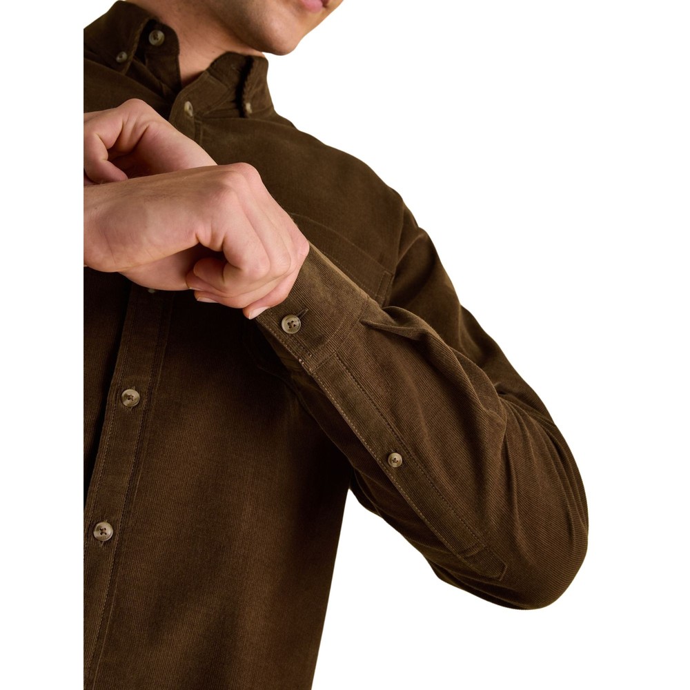 Mens Miller Brown Corduroy Shirt Brown