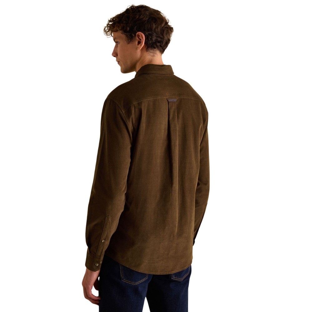 Mens Miller Brown Corduroy Shirt Brown