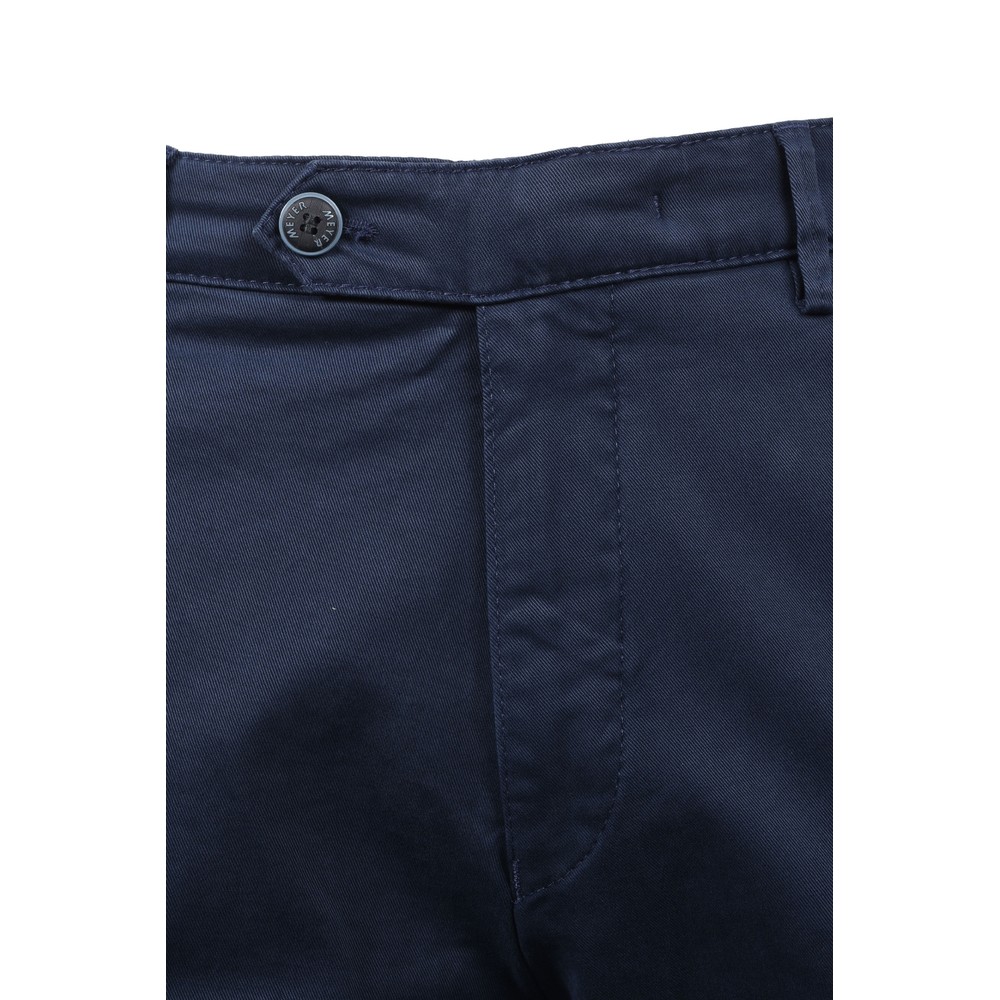 Meyer Roma Soft Cotton Chino Trousers Navy Blue