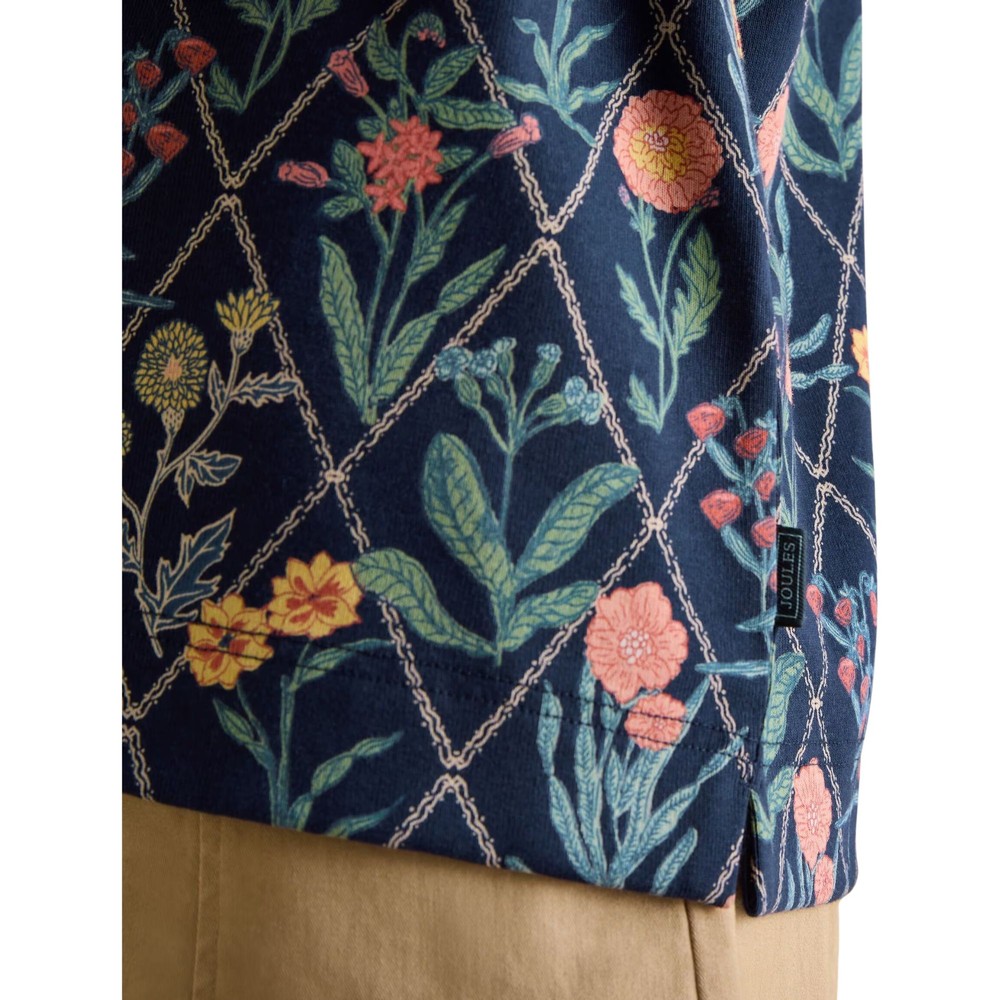 Womens Harbour Navy Floral Print Top Navy Floral