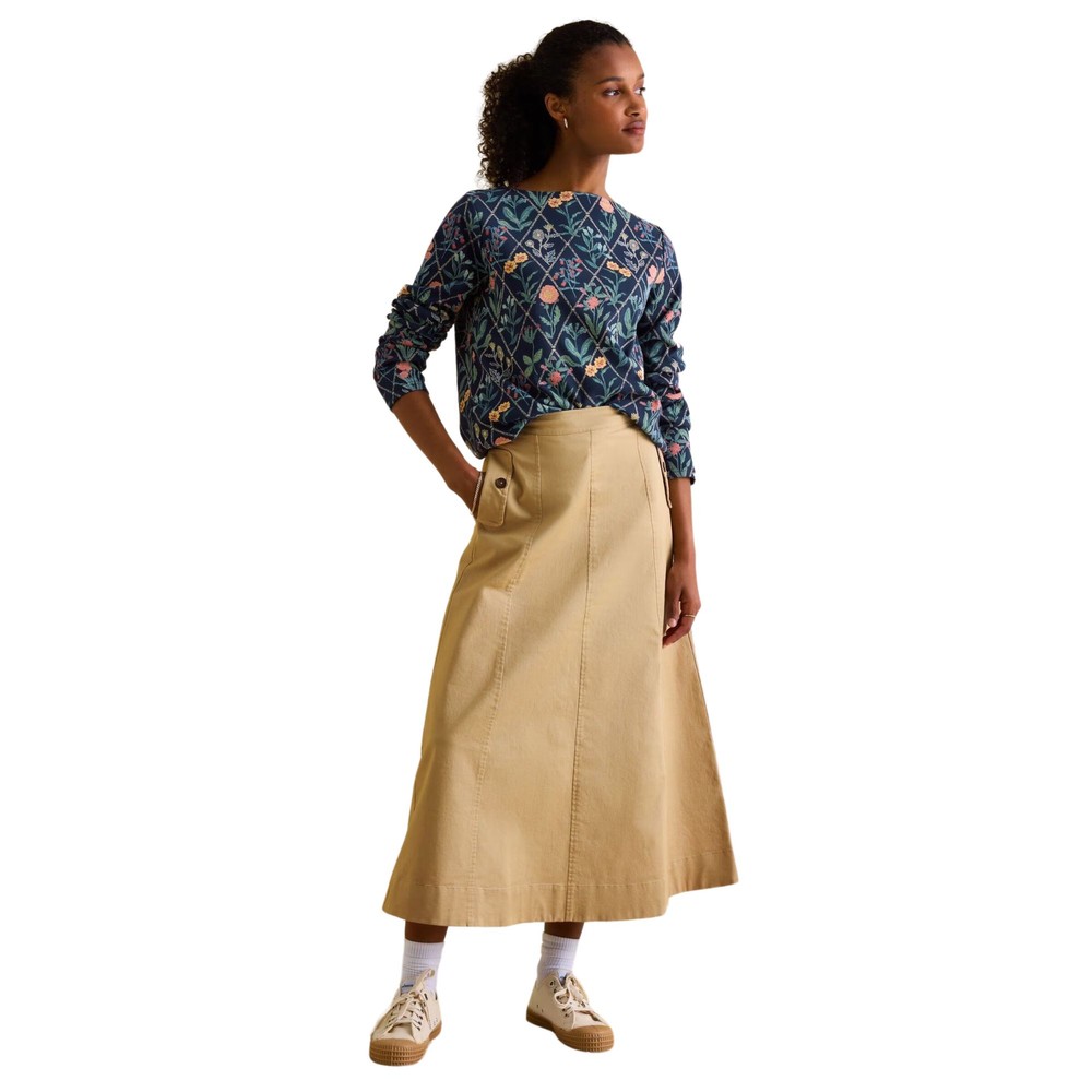 Womens Harbour Navy Floral Print Top Navy Floral