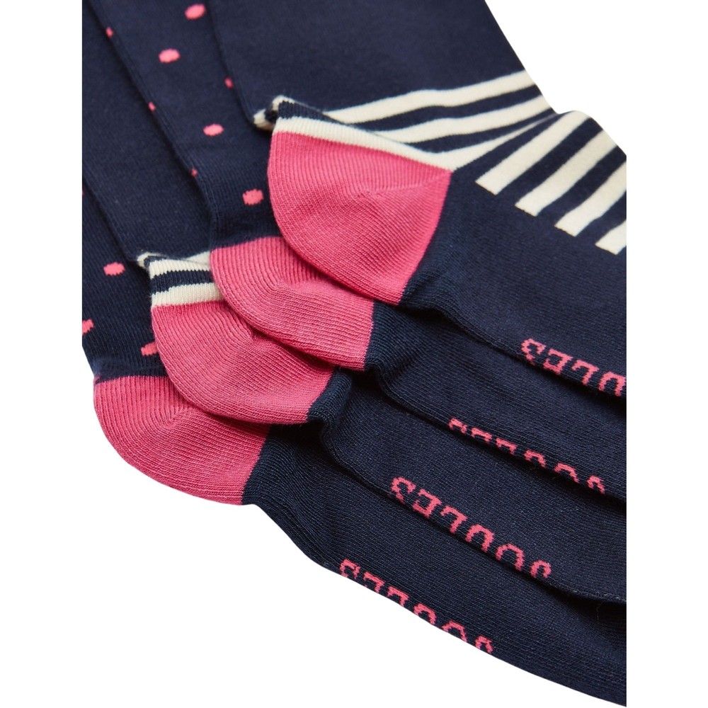 Womens Everyday 2 Pack Socks Navy Dog