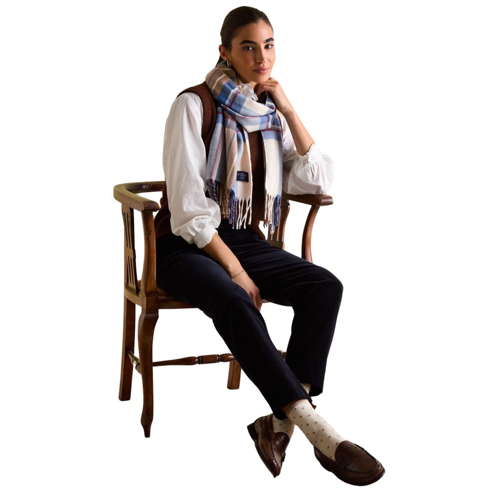 Womens Langtree Cream Check Scarf Cream Check