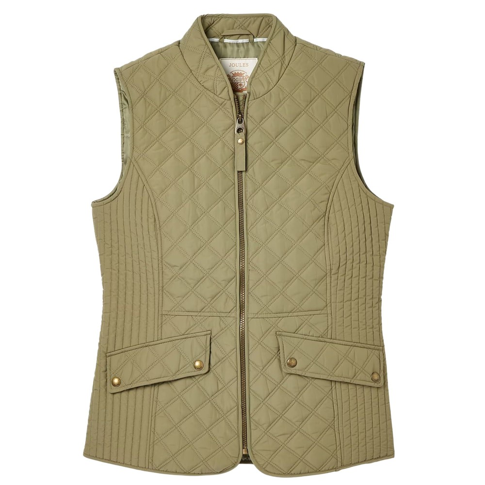 Womens Minx Gilet Green Taupe