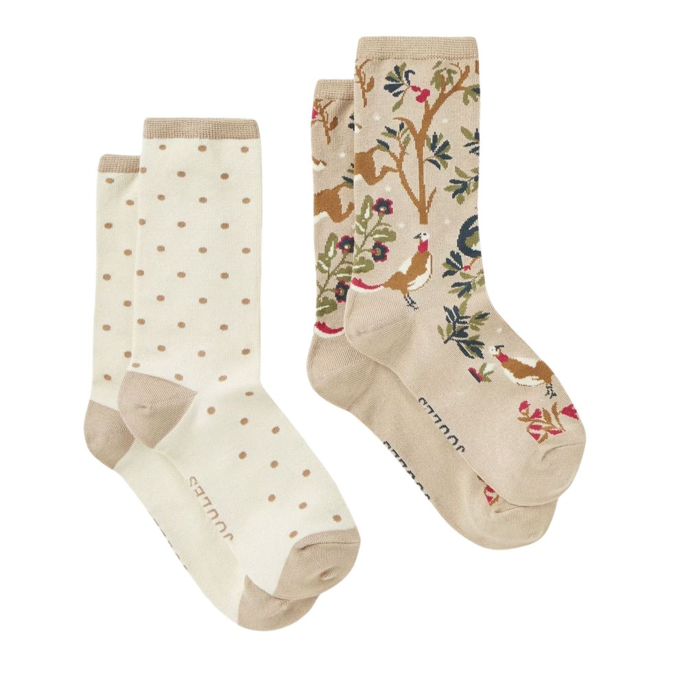 Womens Everyday 2 Pack Socks Neutral Wood