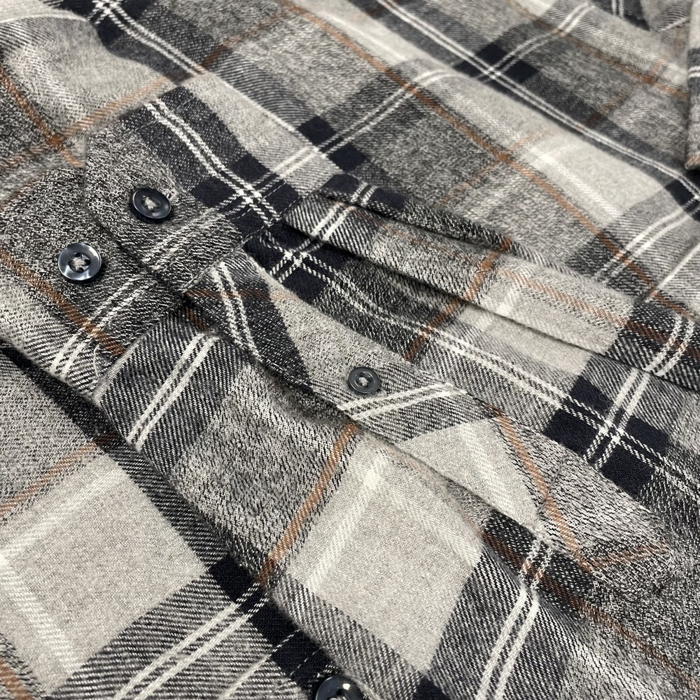 Long Sleeve Casual Check Shirt Silver