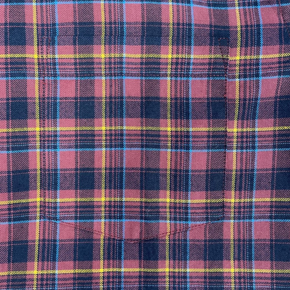 Long Sleeve Casual Check Shirt Wine