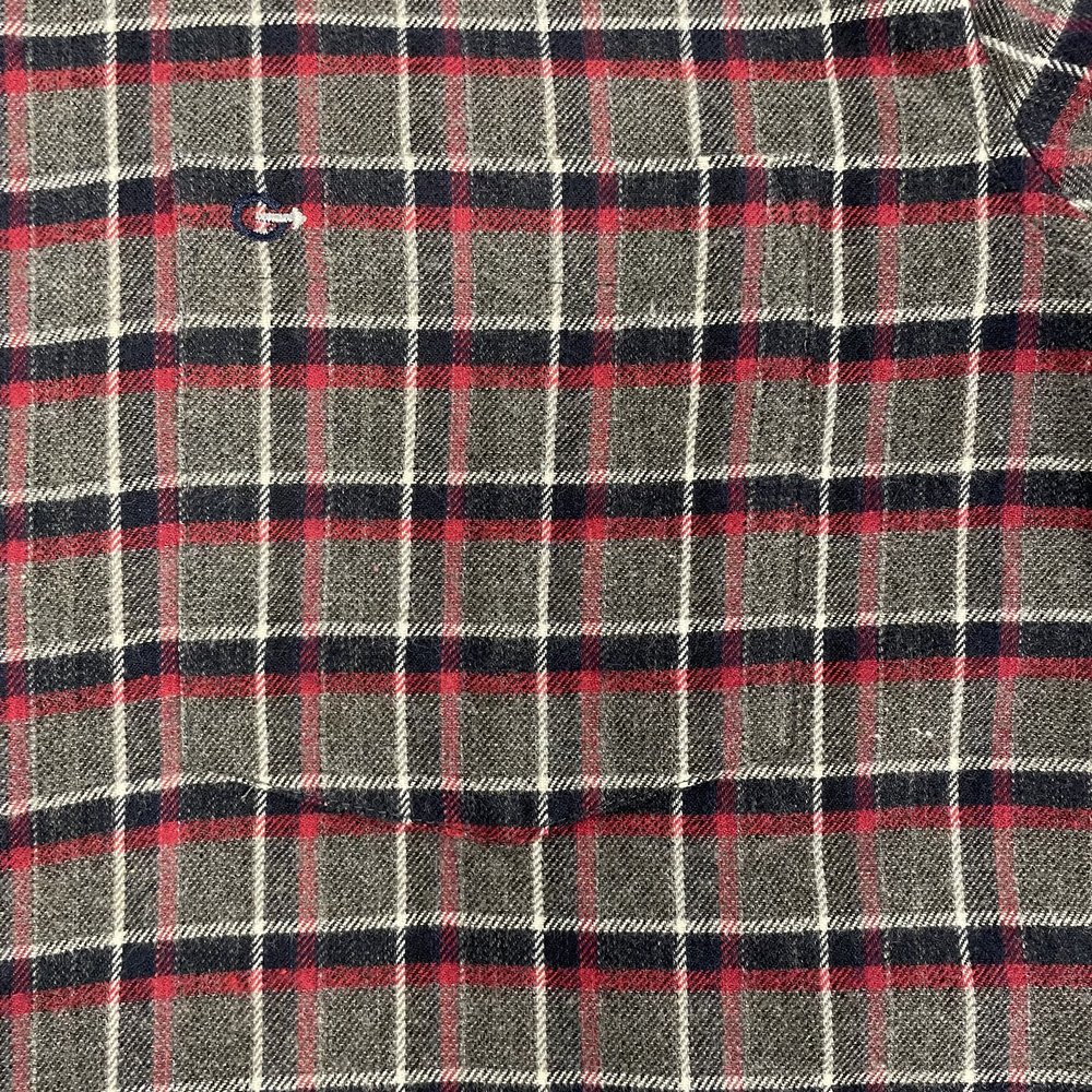 Long Sleeve Casual Check Shirt Charcoal