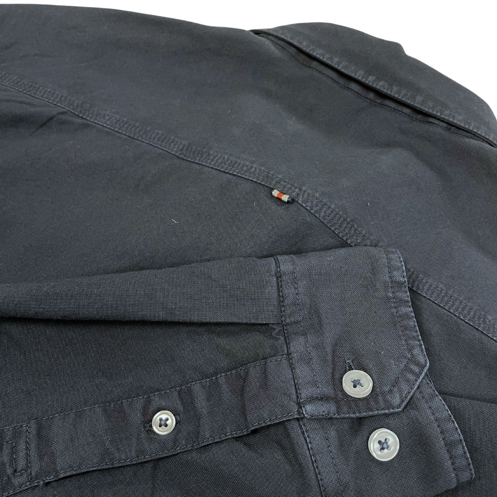 Cotton Oxford Long Sleeve Casual Shirt Navy