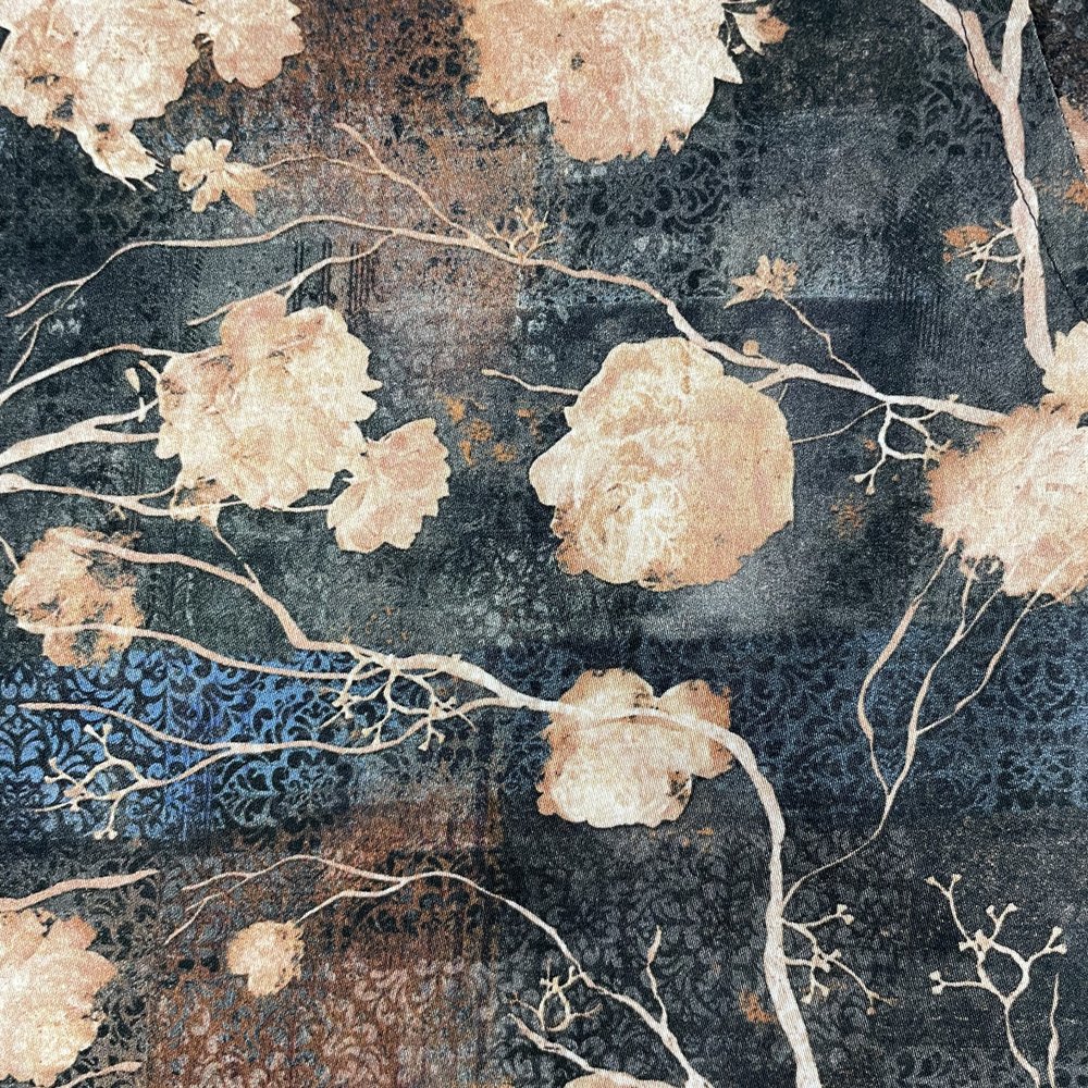 Cotton Satine Printed Long Sleeve Shirt Copper