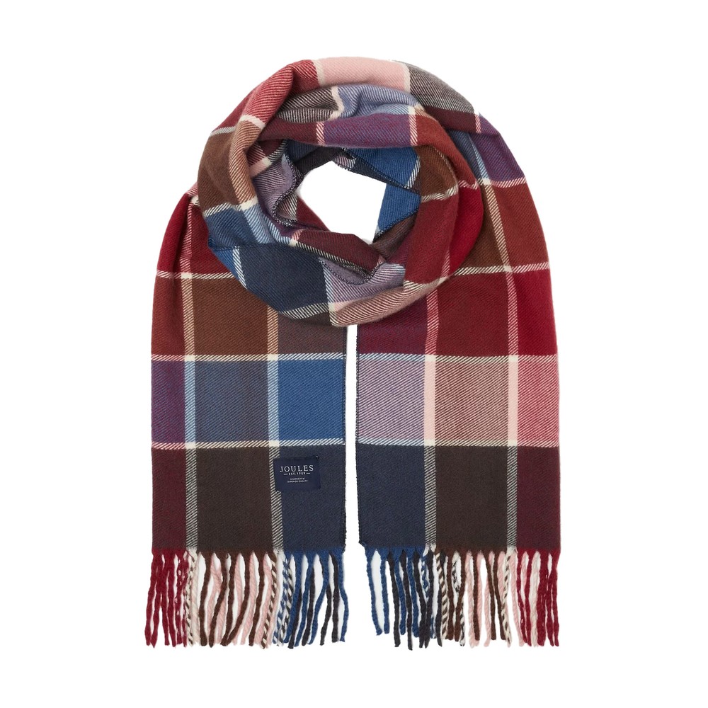 Womens Langtree Red Gingham Scarf Red Gingham