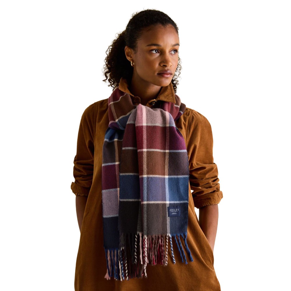 Womens Langtree Red Gingham Scarf Red Gingham