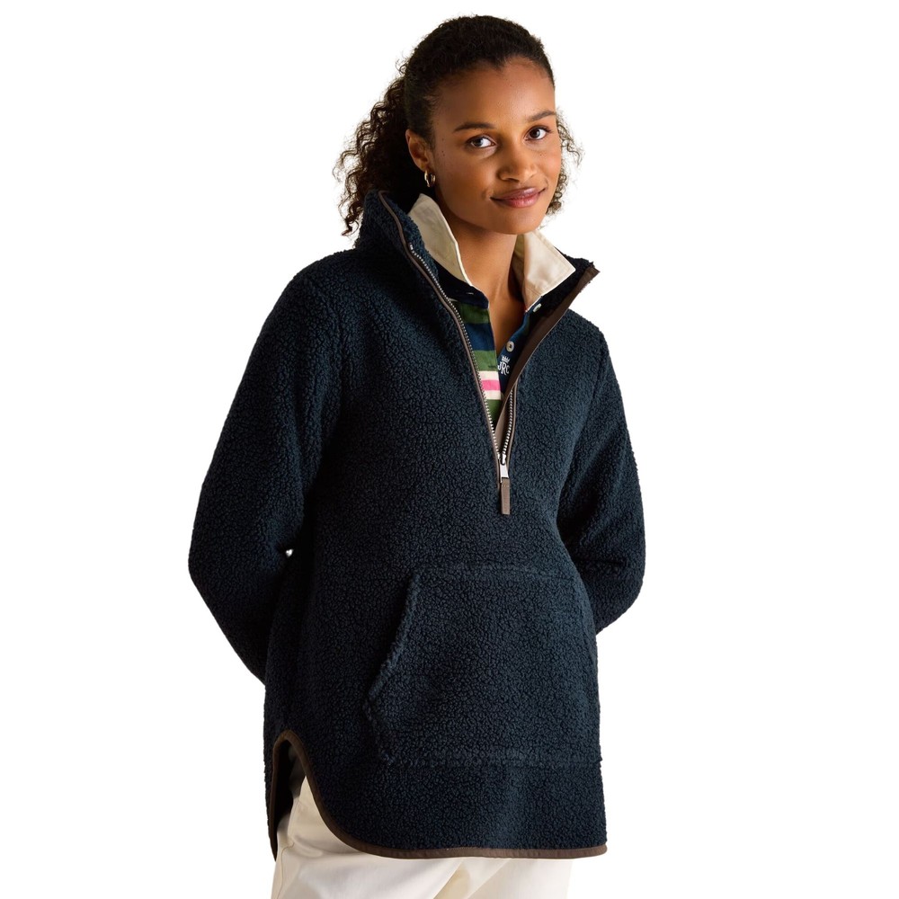 Womens Aldeburgh Quarter Zip Fleece Navy