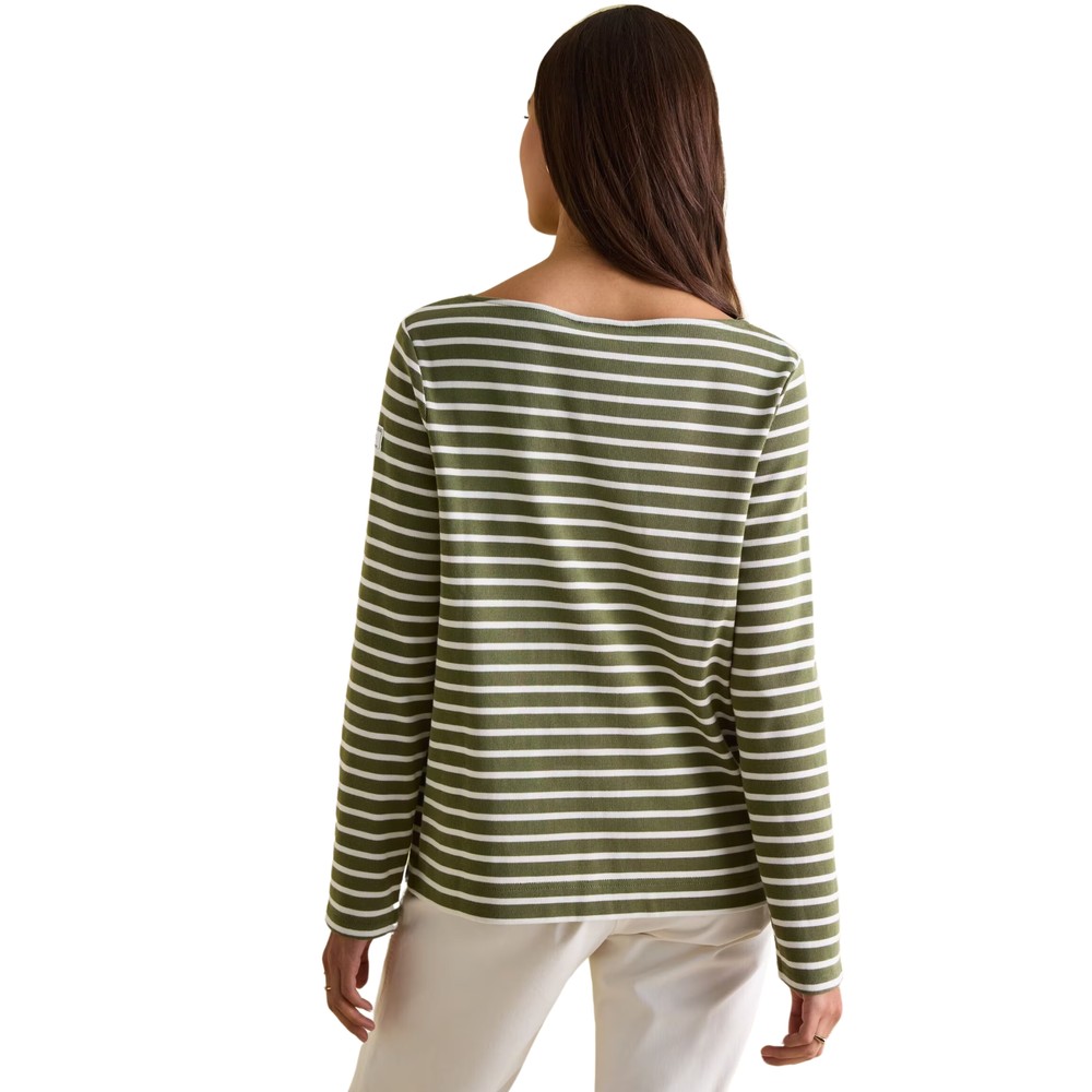 Womens New Harbour Green Striped Brenton Top Green Stripe