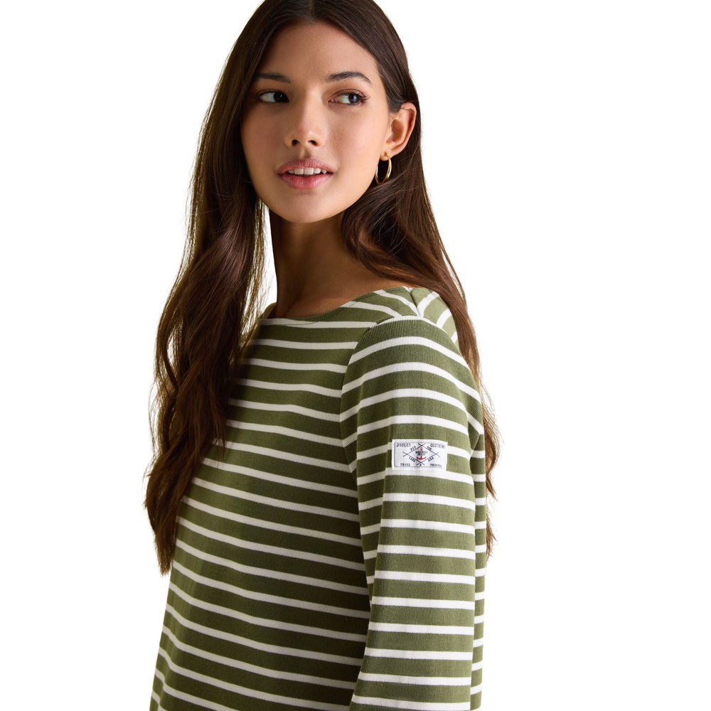 Womens New Harbour Green Striped Brenton Top Green Stripe