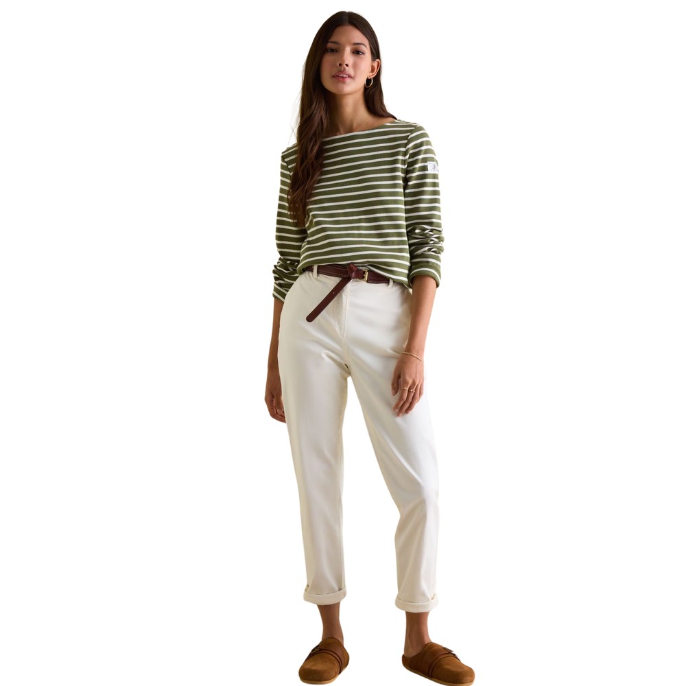 Womens New Harbour Green Striped Brenton Top Green Stripe