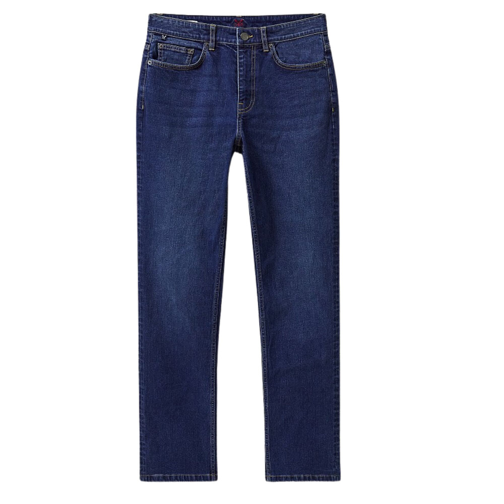 Crew Clothing Parker Straight Leg Jeans Mid Wash