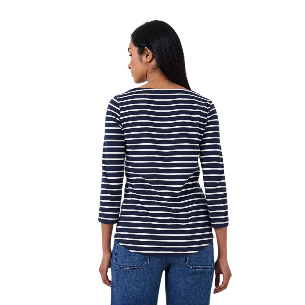 Womens Essential Breton T-Shirt White/Navy