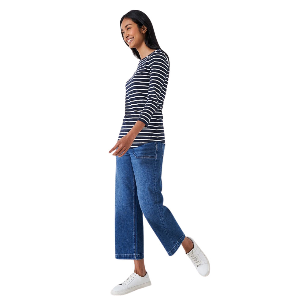 Womens Essential Breton T-Shirt White/Navy